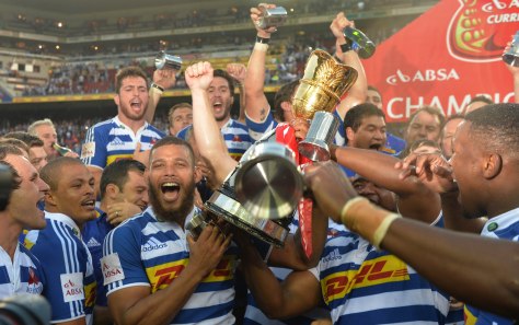 Players of Western Province celebrate winning the 2014 Absa Currie Cup during the 2014 Absa Currie Cup Final Rugby Match between Western Province and The Lions at Newlands Stadium, Cape Town on 25 October 2014 ©Chris Ricco/BackpagePix