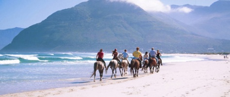 Horse riding on Noordhoek beach